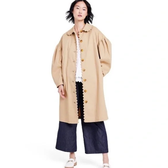 🔖 KIKA VARGAS x Target SOLD OUT scallop edge trench coat | Poshmark