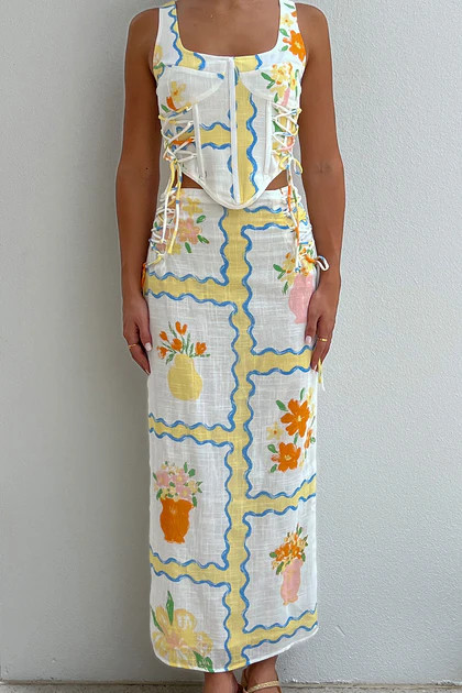 Taleah Skirt - Flower Pots | SABO SKIRT (Global)
