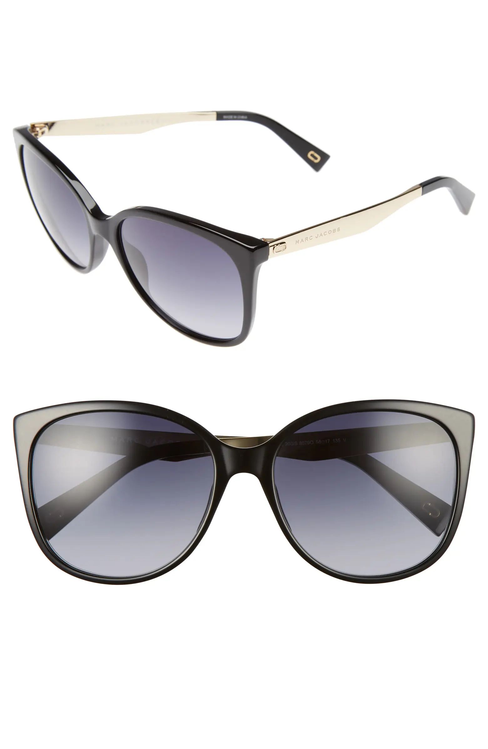 The Marc Jacobs 56mm Gradient Lens Butterfly Sunglasses | Nordstrom Rack