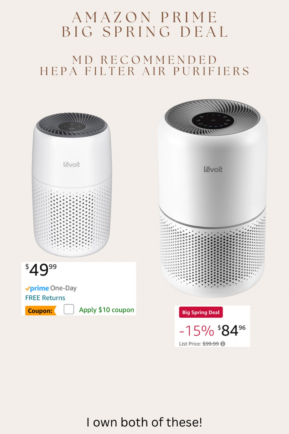 I’ve always wanted to invest in a full home air purification system, but they are $$$$. So i have these placed around our home - specific bedrooms! This brand is MD recommended - has HEPA filters that remove bacteria, germs, pollen, dust, mold, pollutants, smoke, etc etc. 

These are my top recommendation for every home!  

** the difference in these filters is the sq footage they cover!**

#LTKhome #LTKsalealert
