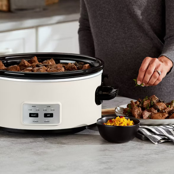 Crock Pot 6qt Cook and Carry Programmable Slow Cooker - Hearth & Hand with Magnolia | Target