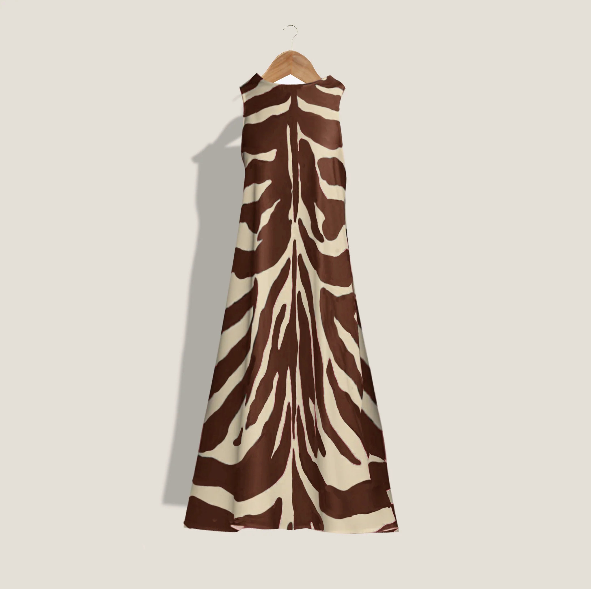 MME. "ZEBRA" Garden Dress - Cognac | MME.MINK