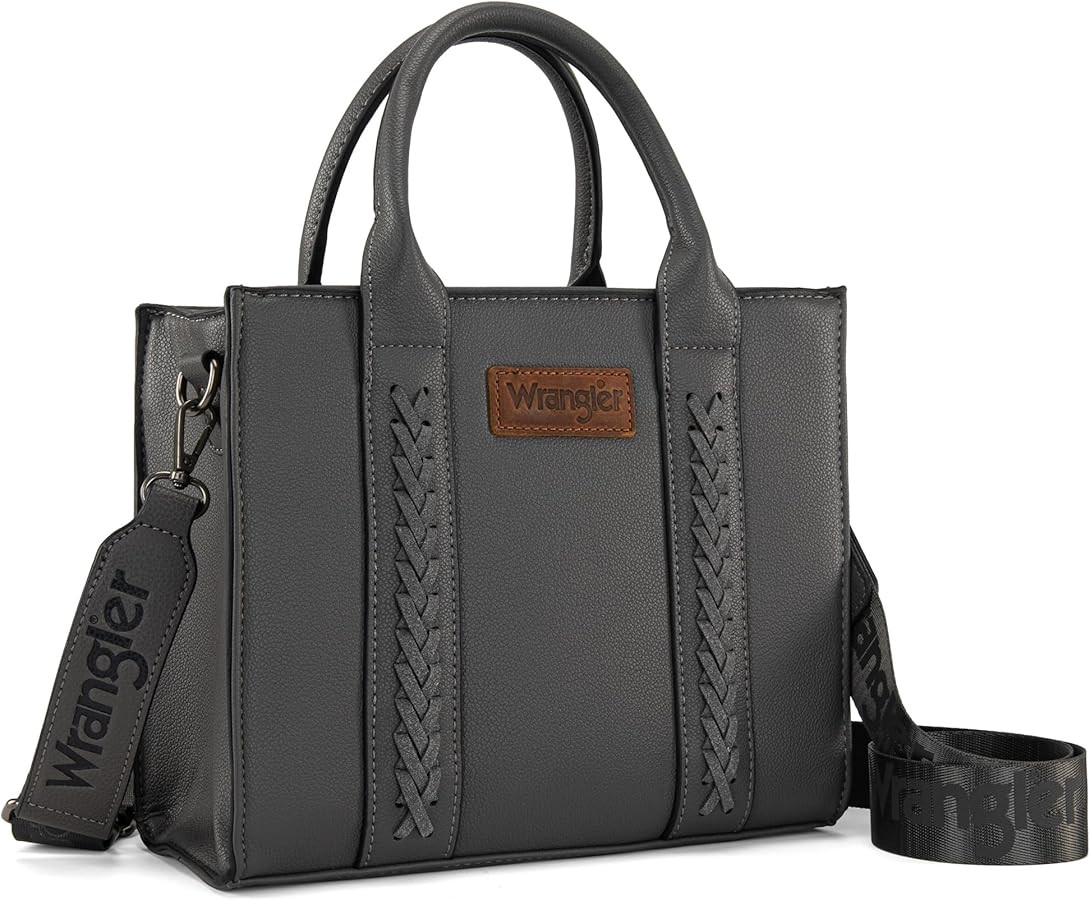 Wrangler Medium Tote Bag for Women Designer Satchel Handbags Top-handle Purses with Strap | Amazon (US)
