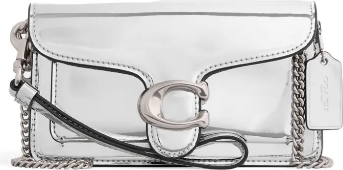 COACH Tabby Metallic Leather Wristlet | Nordstrom | Nordstrom