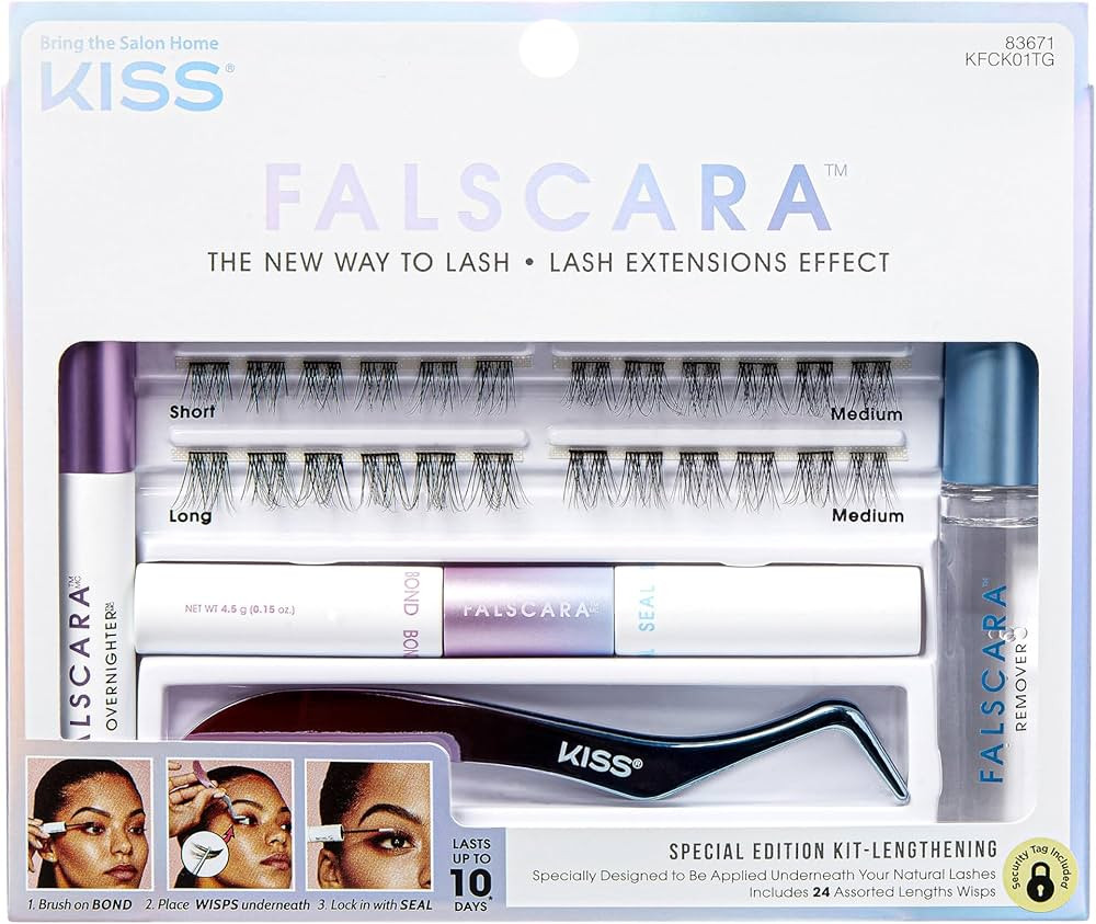 Kiss Falscara Special Edition Kit Lengthening 24 Asst Lashes | Amazon (US)