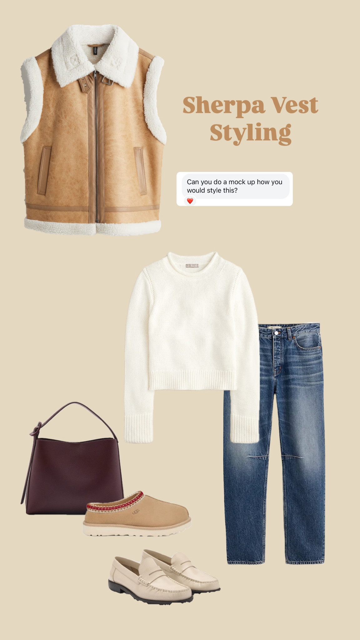 Sherpa Vest w/ Sweater & Denim

#LTKFindsUnder50 #LTKStyleTip #LTKSeasonal