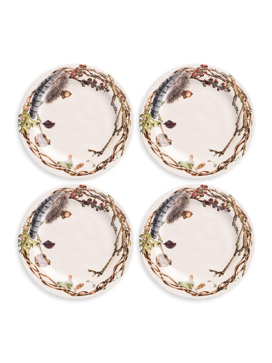 Juliska Forest Walk Party Plates 4-Piece Set | Saks Fifth Avenue