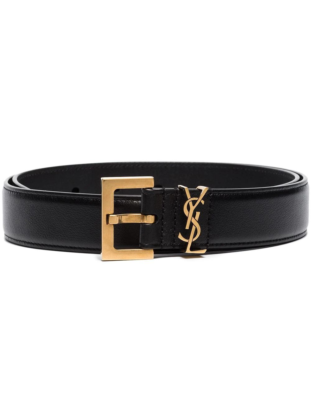 Saint Laurent Monogram square-buckle Belt - Farfetch | Farfetch Global