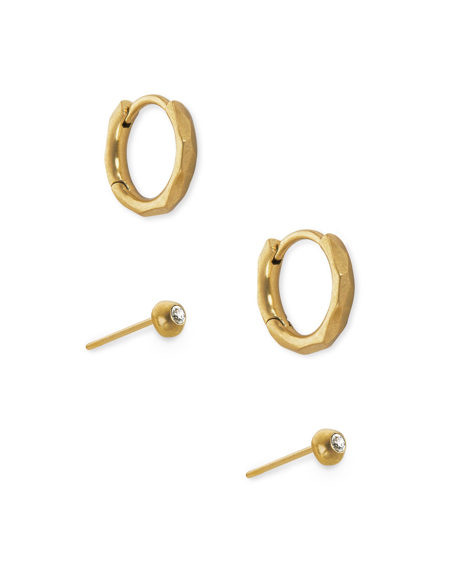 Addison Huggie & Stud Earrings Set in Vintage Gold | Kendra Scott