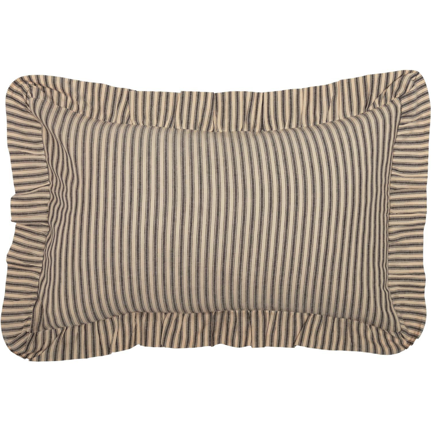 VHC Brands Sawyer Mill Throw Pillow Dark Gray and Cream Stripe Cotton Decorative Farmhouse Countr... | Amazon (US)