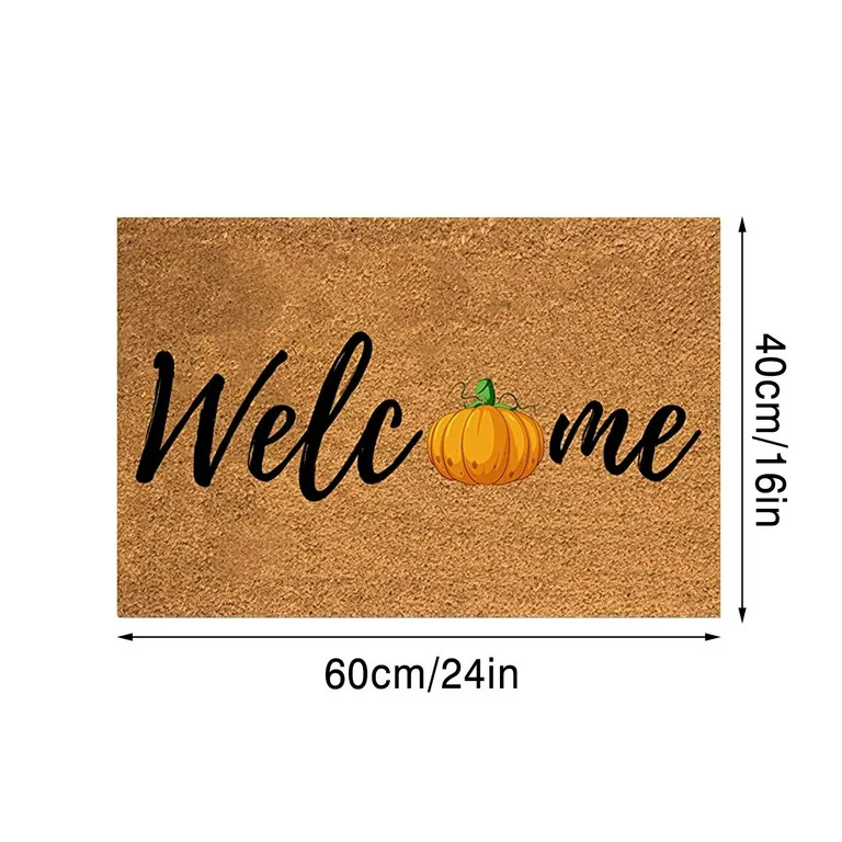 Fall Thanksgiving Decorative Door Mat Farmhouse Happy Fall Doormat Autumn Plaid Doormats Fall Ind... | Walmart (US)