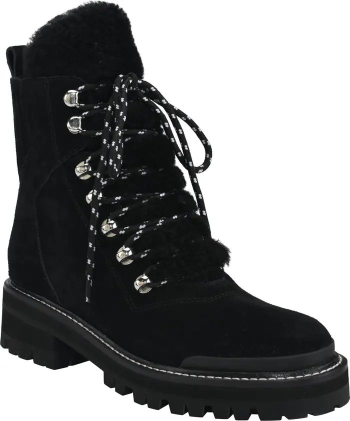 Marc Fisher LTD Izzie Genuine Shearling Lace-Up Boot | Nordstrom | Nordstrom