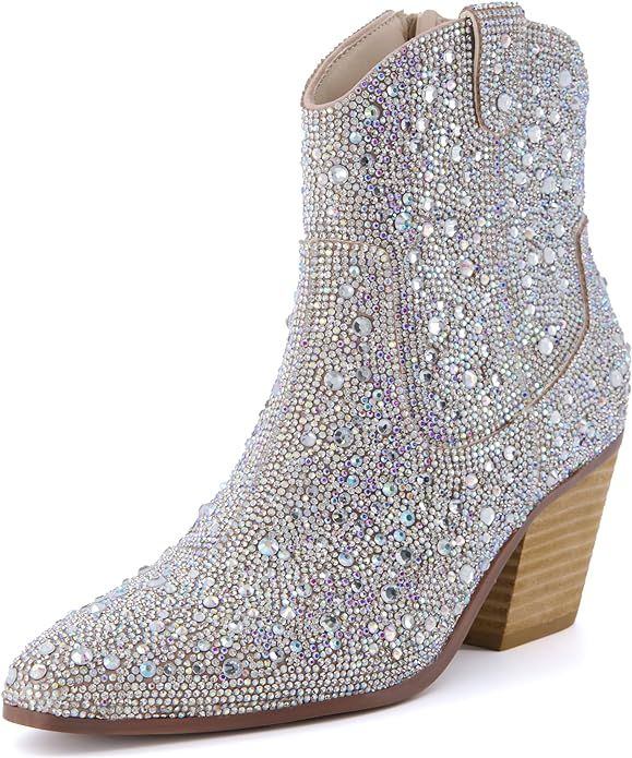 CUSHIONAIRE Women's Bravo Rhinestone Western boot +Memory Foam, Wide Widths Available | Amazon (US)