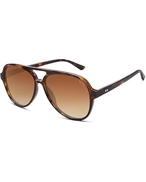 SOJOS Classic Polarized Aviator Sunglasses for Women Men, Retro Trendy Aviators Shades SJ2201 | Amazon (US)