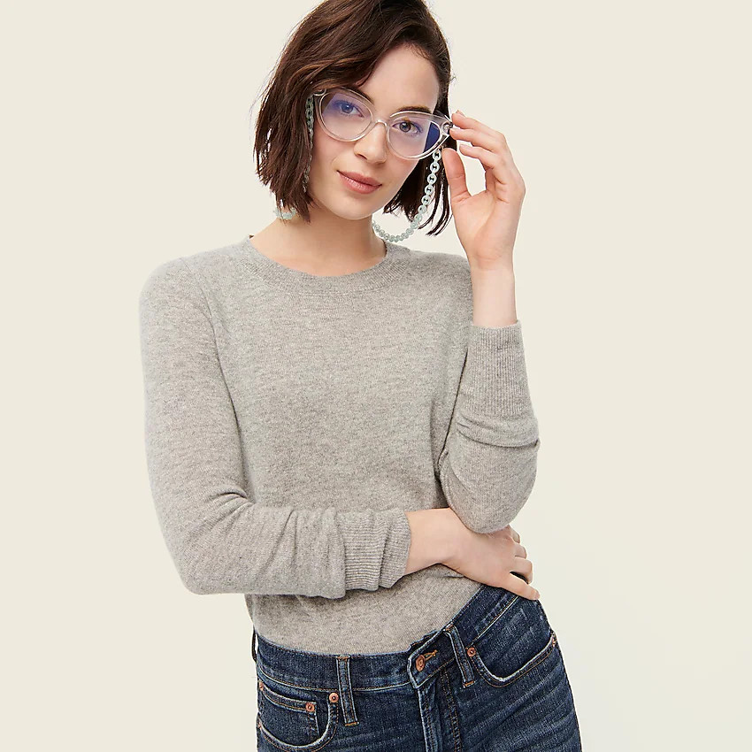 Cashmere slim-fit crewneck sweater | J. Crew US