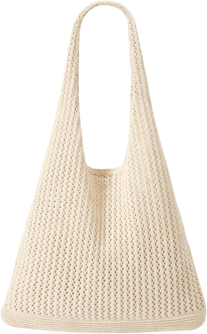 EIMMBD Crochet Bags for Women Beach Totes Bags Aesthetic Summer Tote Shoulder Hippie Bag Knit Bag | Amazon (US)