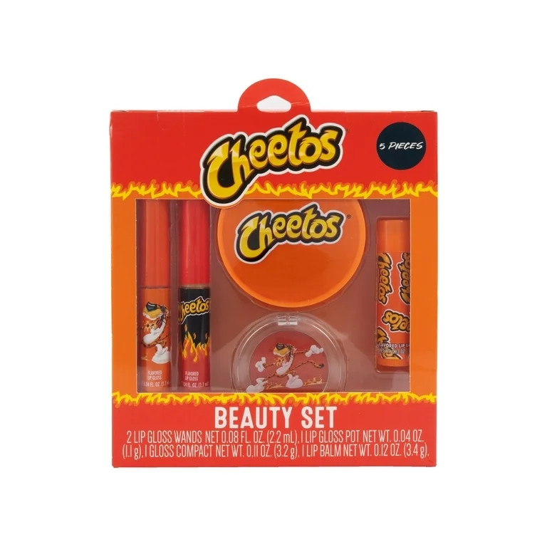 Cheetos 4 Piece Beauty Set - Lip Gloss, Lip Glitter Pot, Compact - Walmart.com | Walmart (US)