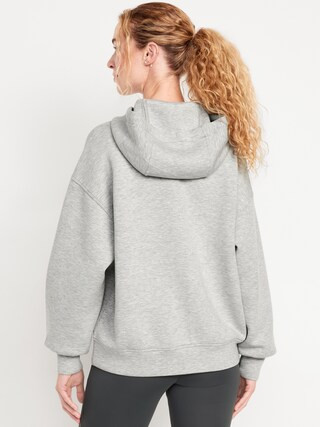 Oversized Bounce Fleece Zip Tunic Hoodie | Old Navy (US)