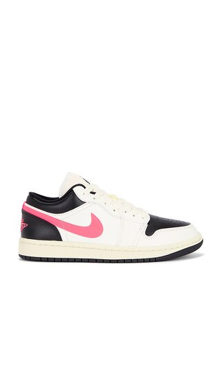 Air Jordan 1 Low Sneaker in Pale Ivory, Racer Pink, Black & Muslin | Revolve Clothing (Global)