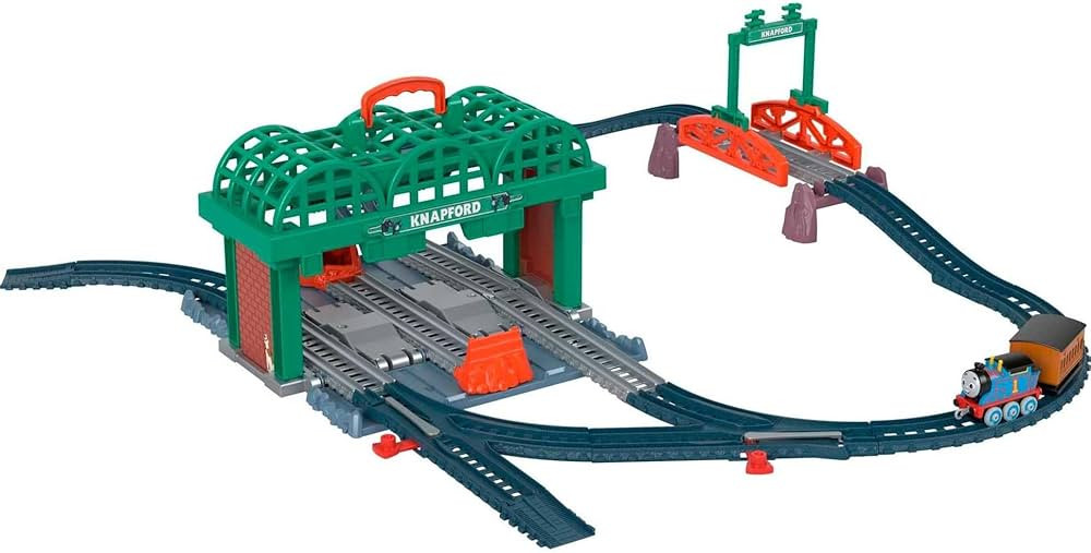 Thomas & Friends Diecast Toy Train & Track Set Knapford Station 2-in-1 Playset & Storage Case for... | Amazon (US)
