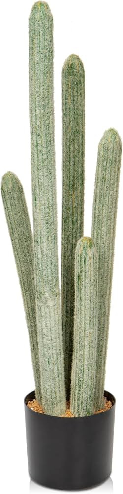 DILATATA 29.5” Tall Fake Cactus Plant Potted Large Cactus 'Old Man Cactus' Big Cacti Plants Art... | Amazon (US)