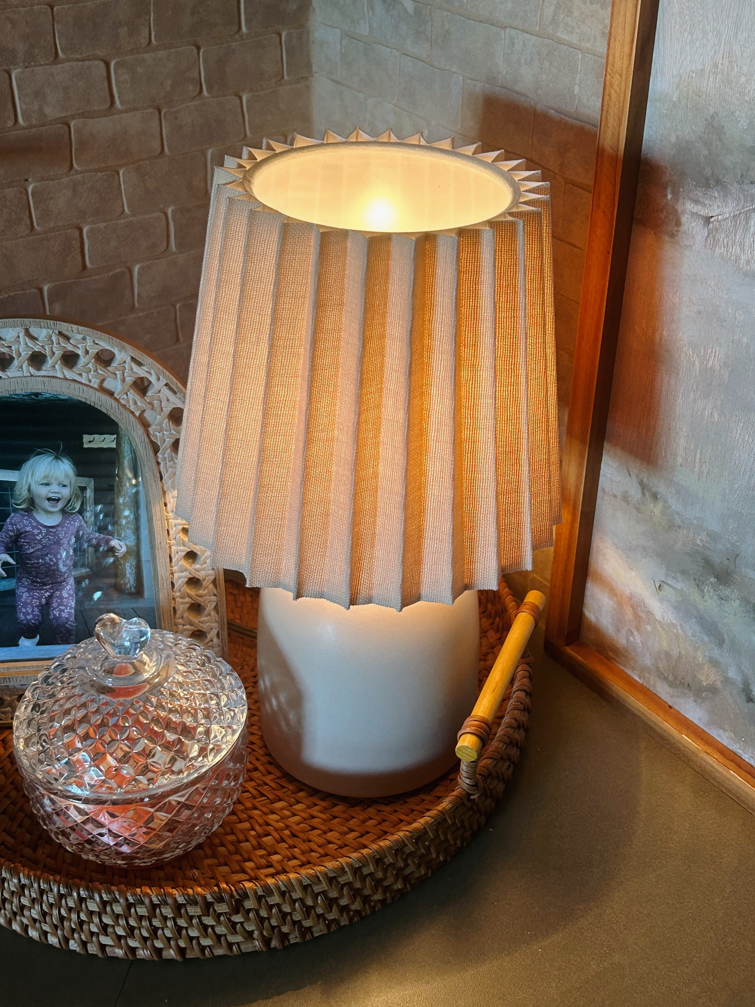 My $10 table lamp in my kitchen! 