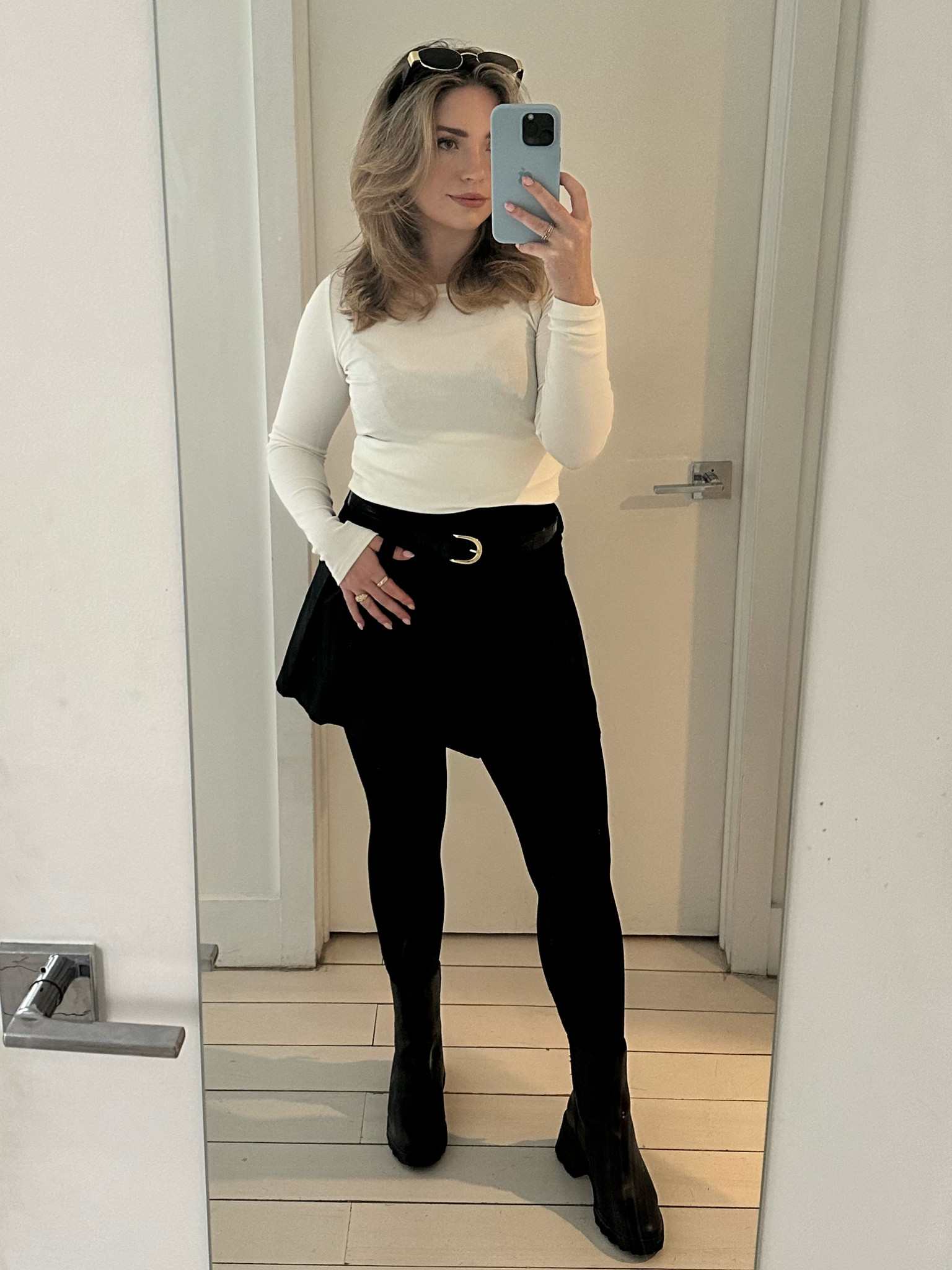 This is one of my favorite winter work day looks to help me stay cozy but still feeling cute!  This pleated skirt with black tights has been my go-to base for my work day. These boots are my latest obsession because they are SO cozy, have a heel, and a ton of grip for snow or rain ❄️⛄️

#LTKworkwear #LTKMostLoved #LTKstyletip