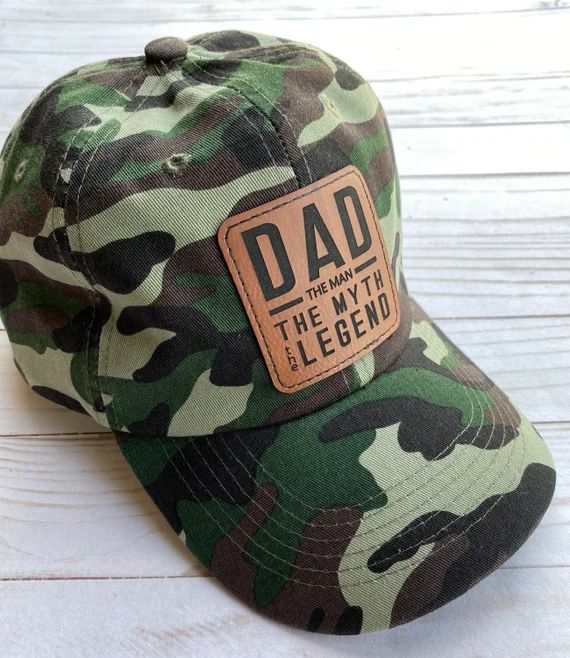 Camo Hat - Father's Day Gift - Trucker Cap - Patch - Laser Engraved Man Myth Legend -  Baseball H... | Etsy (US)