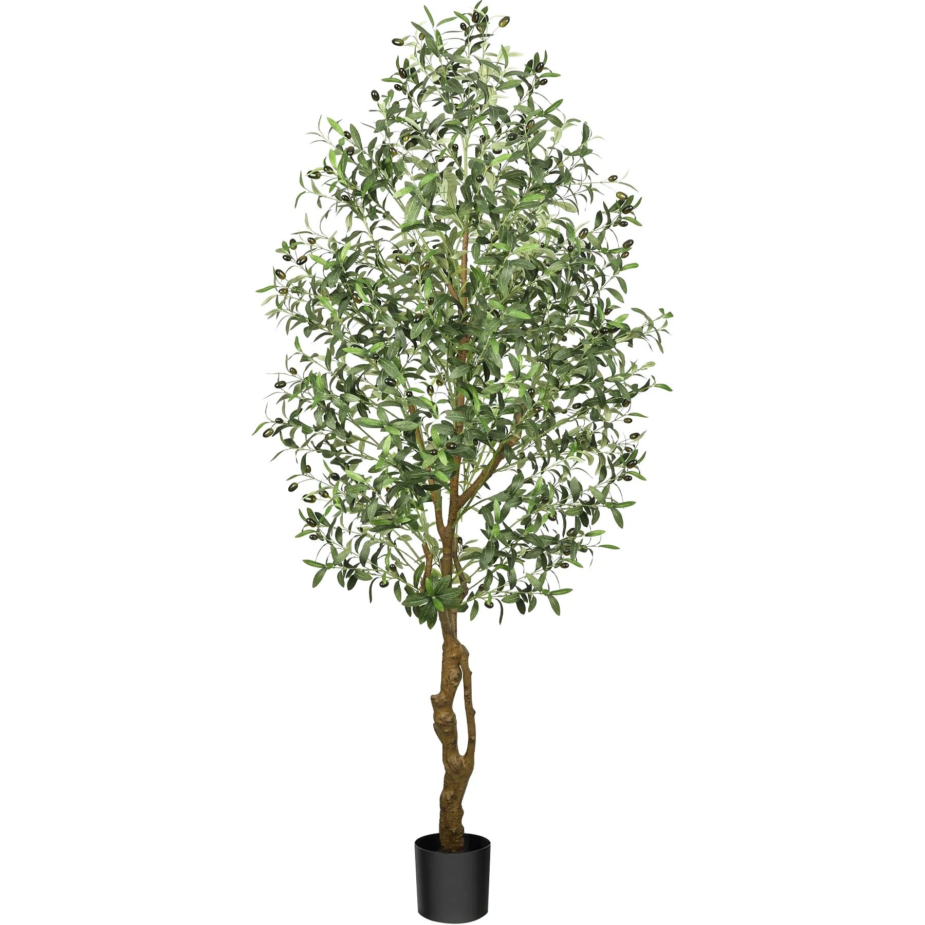 GIKPAL 7ft Artificial Olive Tree, 1872 Leaves Plastic Olive Plants Pre Potted Faux Greenry Plant ... | Walmart (US)