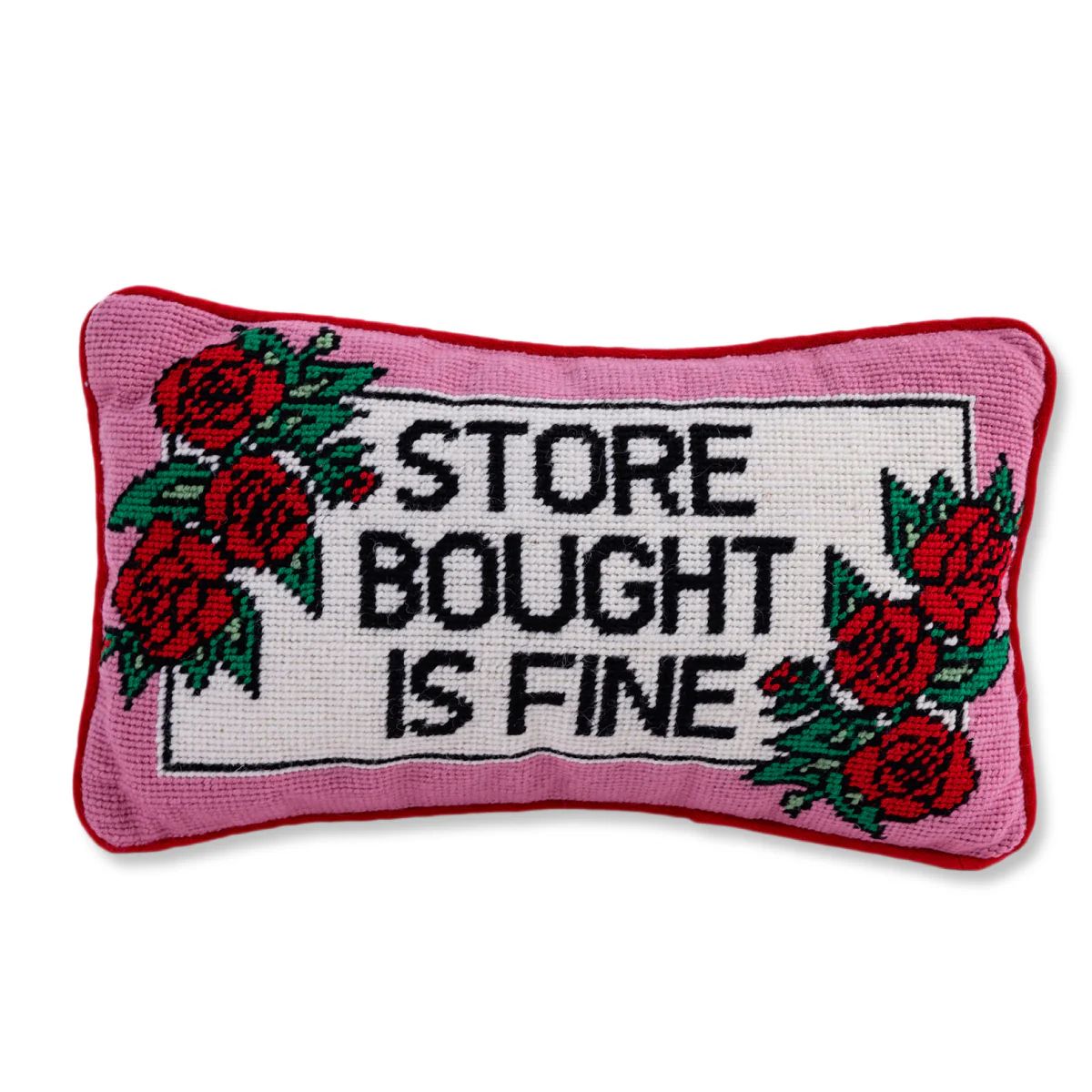 Furbish Studio - Store Bought is Fine Needlepoint Pillow | Furbish Studio