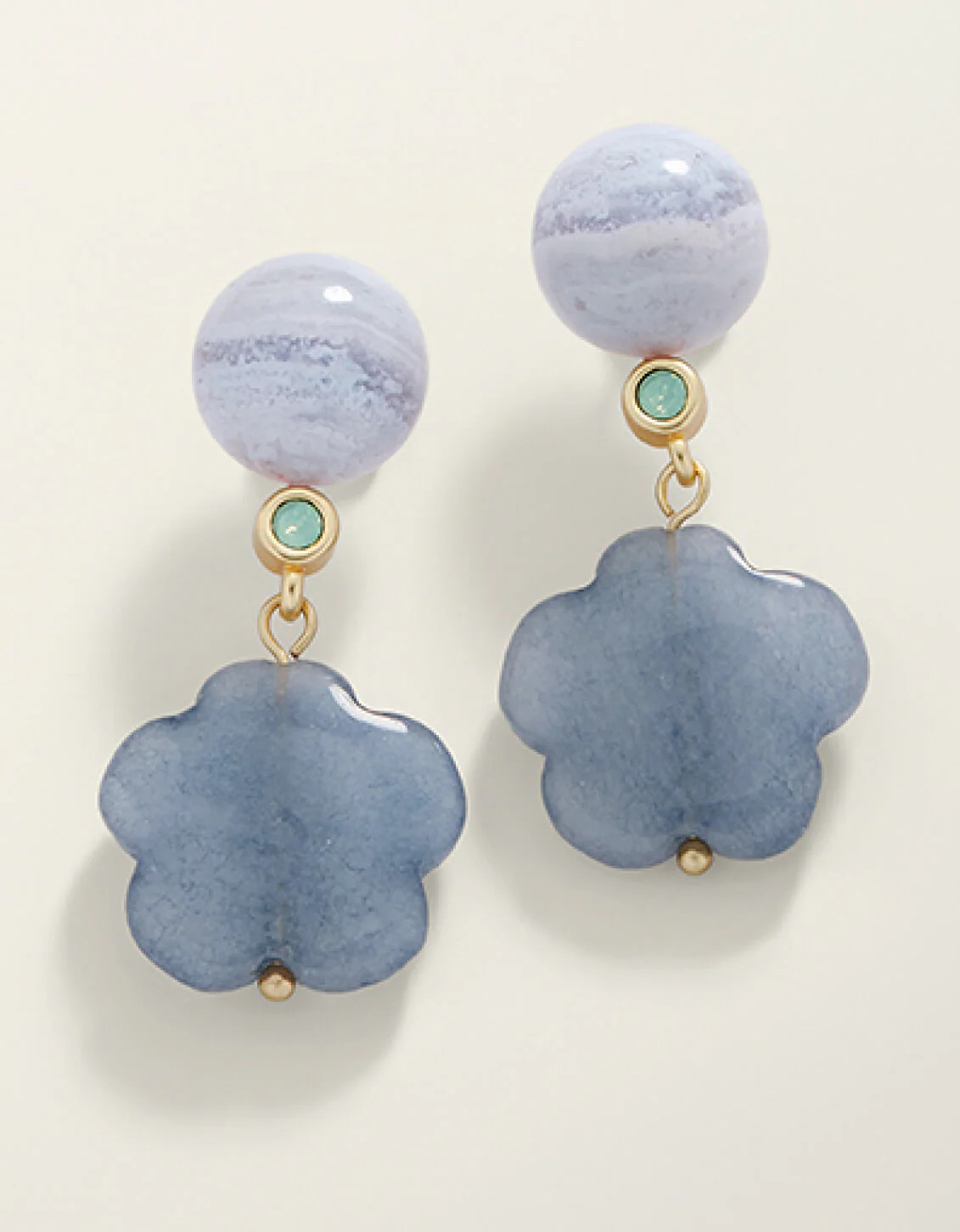 Flagler Stone Earrings Blue | Spartina 449