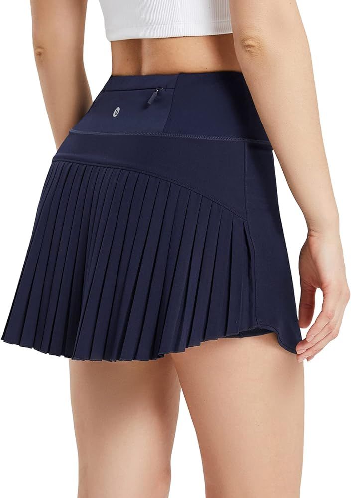 BALEAF Women's Pleated Tennis Skirts High Waisted Lightweight Athletic Golf Skorts Skirts with Short | Amazon (US)