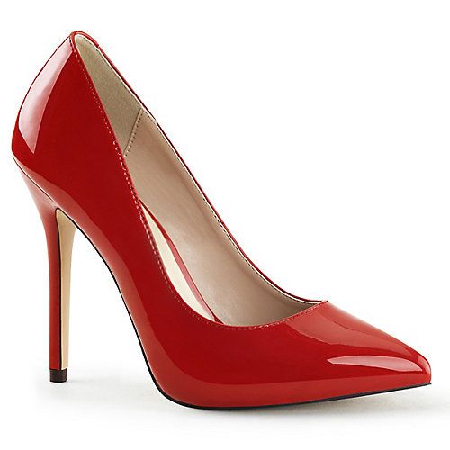 Pleaser Women's Amuse-20 High Heel Pump Red Pump Shoes - Size 10 | Shiekh Shoes