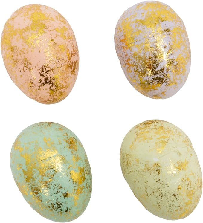 One Holiday Way Bagged Set of 12 2-Inch Multicolor Gilded Pastel Easter Eggs w/Gold Finish – De... | Amazon (US)