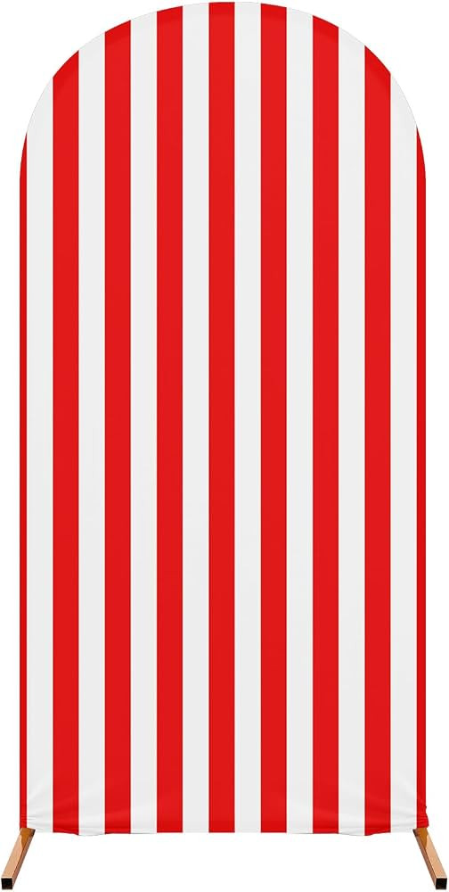 7.2 ft Princess Party Arch Backdrop Striped Arch Spandex Stretch Backdrop Stand Cover for Wedding... | Amazon (US)