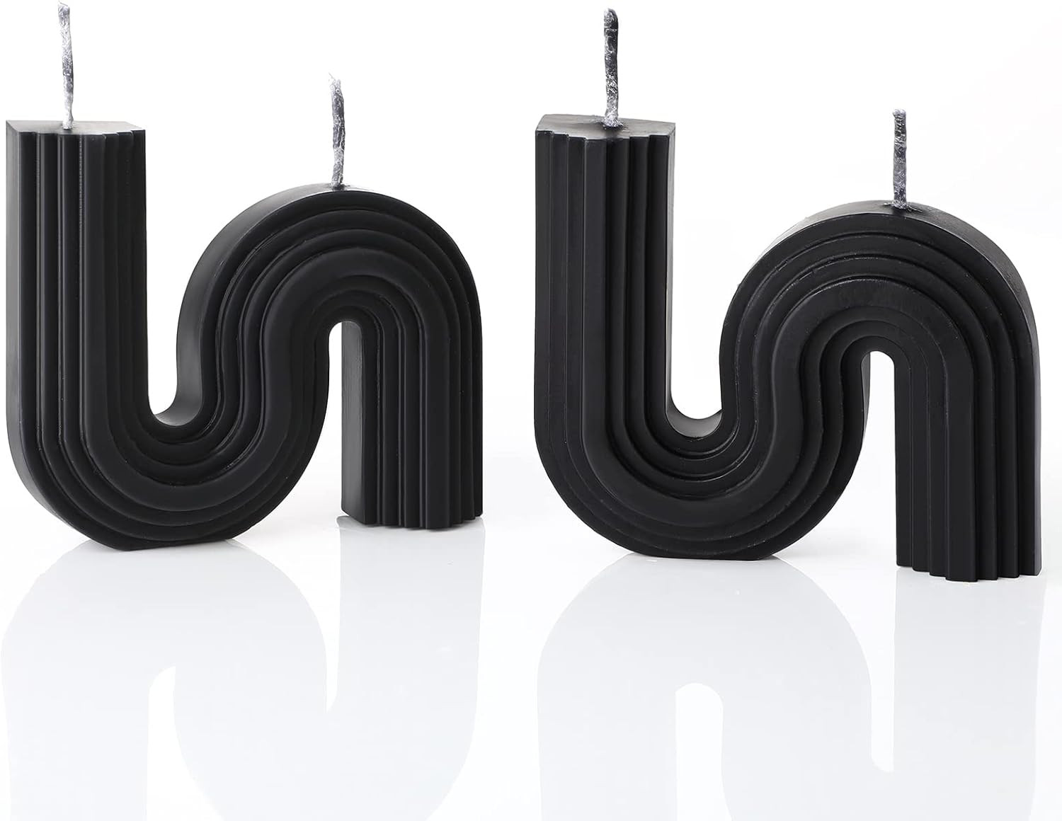 2 Pcs Twist Candle Aesthetic Candles Cool Candles S Shape Candle Minimalist Geometric Shaped Cand... | Amazon (US)