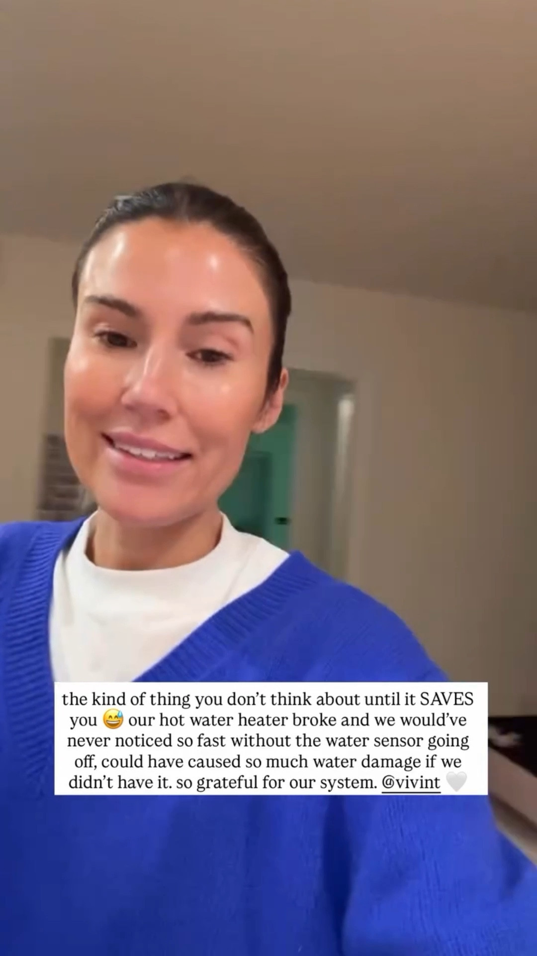 the kind of thing you don’t think about until it SAVES  you 😅 our hot water heater broke and we would’ve never noticed so fast without the water sensor going off, could have caused so much water damage if we didn’t have it. so grateful for our system. @vivint 🤍

@aritzia

#LTKSeasonal #LTKootd #LTKdayinmylife