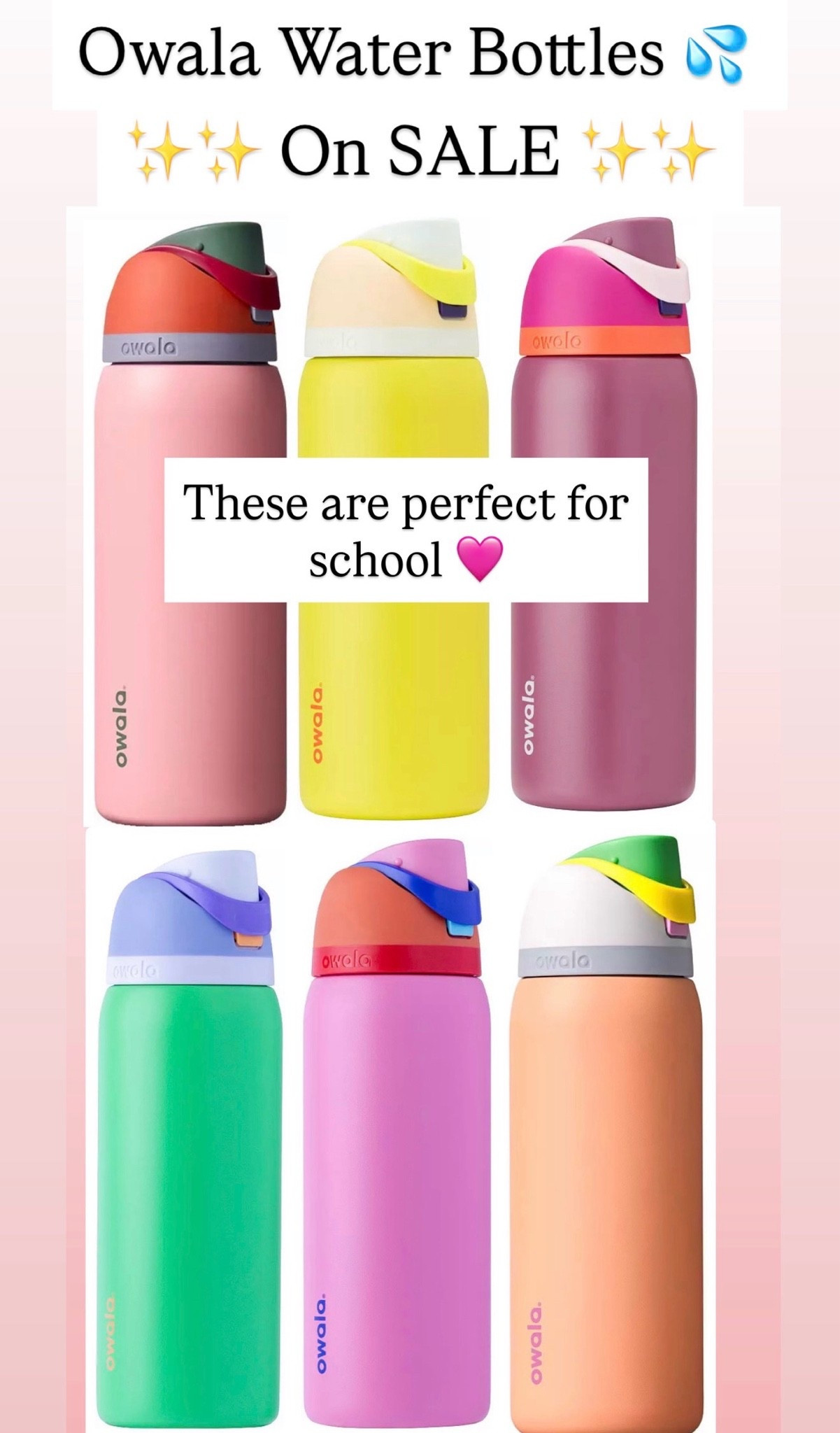 Owala water bottles are on sale

#LTKSaleAlert