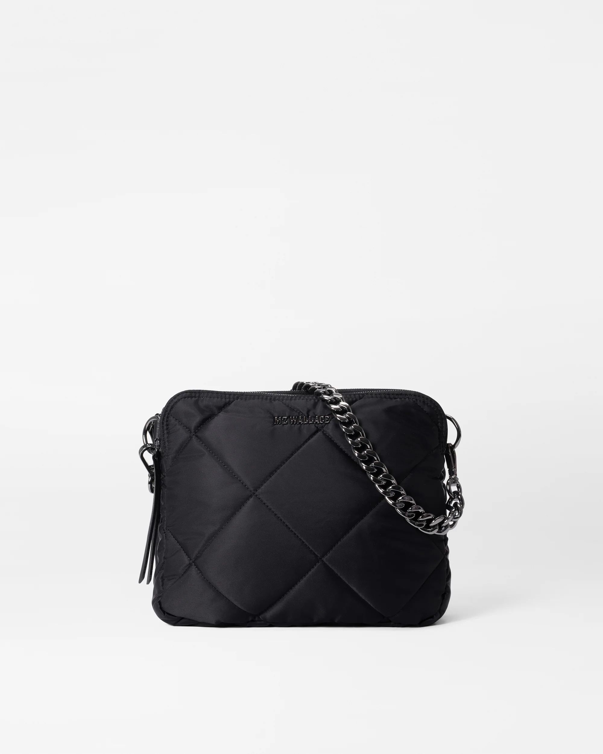 Black Quilted Bowery Crossbody | MZ Wallace