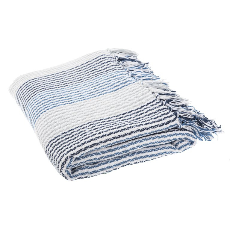 Safavieh Brenton Striped Plush Fringe Throw | Walmart (US)