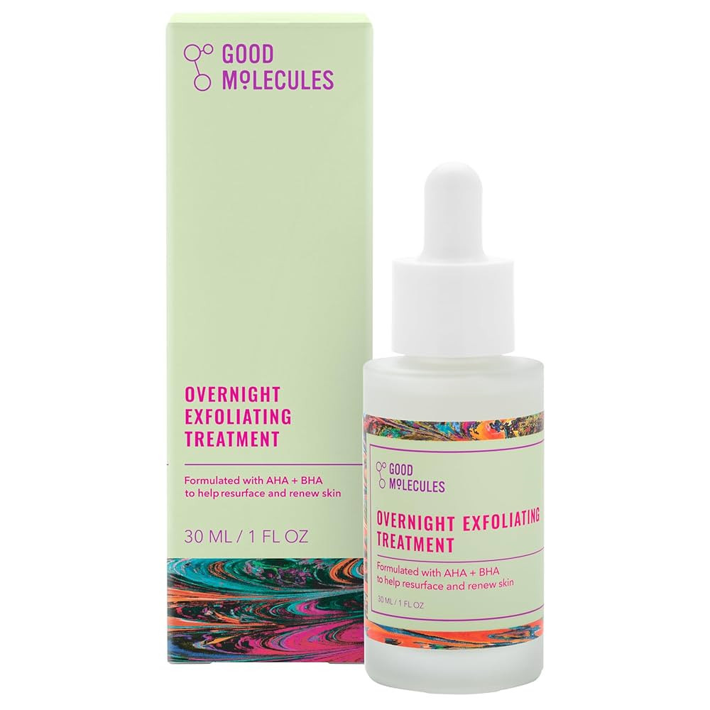 Good Molecules Overnight Exfoliating Treatment - Face Exfoliator with AHA & BHA Lightweight Formu... | Amazon (US)