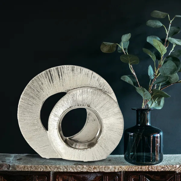 2 Pieces Zauber Incised Double Infinity Ring Sculpture Set | Wayfair North America