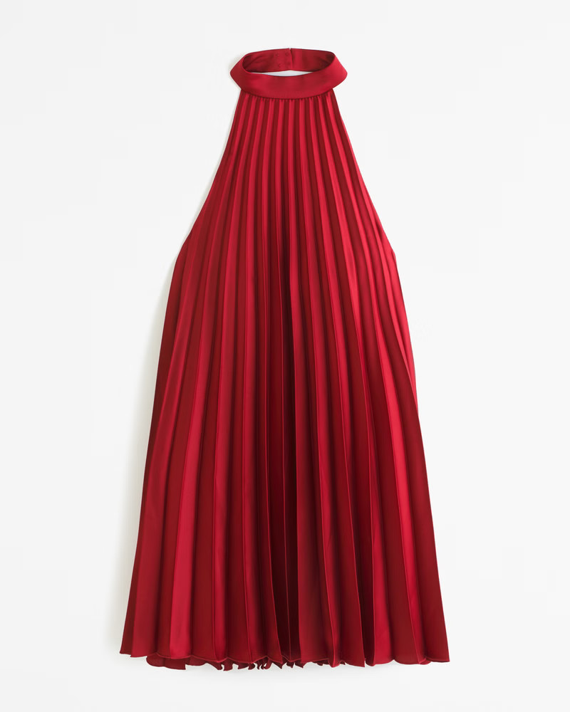 Women's The A&F Giselle Pleated Trapeze Mini Dress | Women's New Arrivals | Abercrombie.com | Abercrombie & Fitch (US)