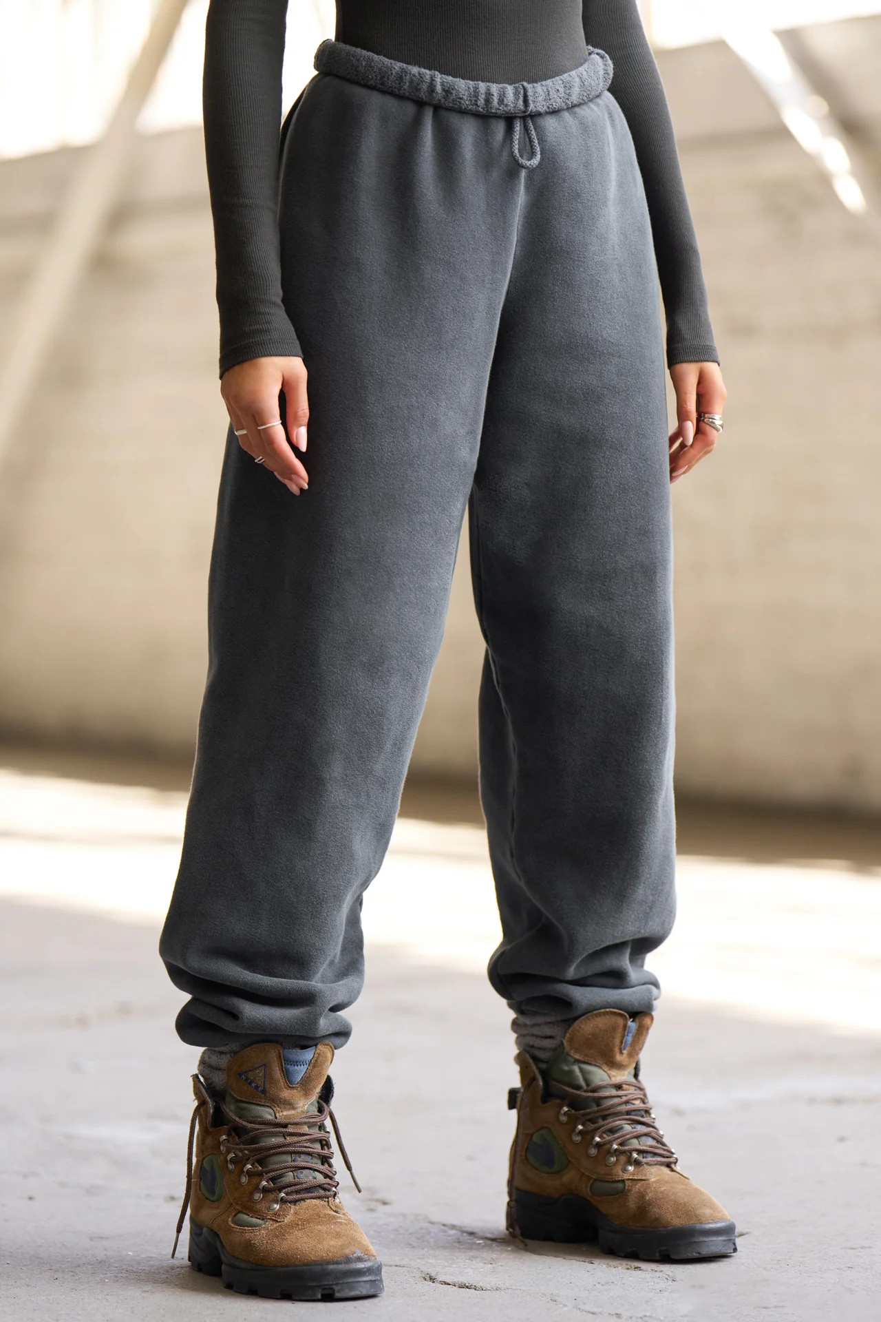 Oversized Jogger - Washed Black French Terry | Joah Brown