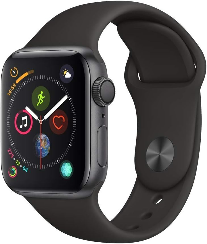 Apple Watch Series 4 (GPS, 40MM) - Space Gray Aluminum Case with Black Sport Band (Renewed) | Amazon (US)