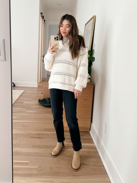 Cozy Sunday outfit! 

Sweater, oversized sweater, Chelsea boots, maternity jeans, pregnancy outfit ideas, comfy outfits

#LTKbump #LTKSeasonal #LTKbaby
