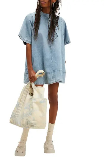 Free People Harlow Denim Minidress in Vintage at Nordstrom Rack, Size X-Small | Nordstrom Rack