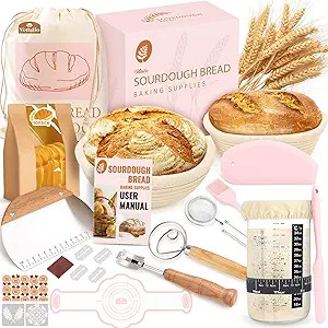 Sourdough Starter Kit, Sourdough Bread Baking Supplies, Sour Dough Starter Kits, Pink Sourdough K... | Amazon (US)