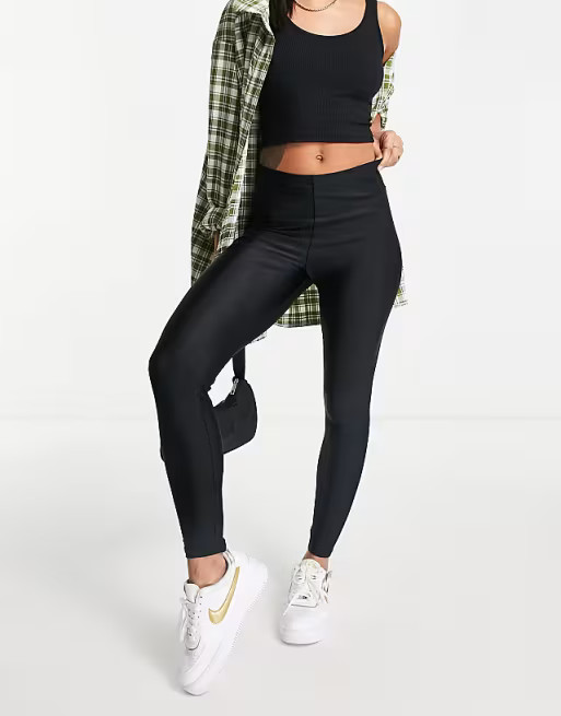 ASOS DESIGN disco legging in black | ASOS | ASOS (Global)