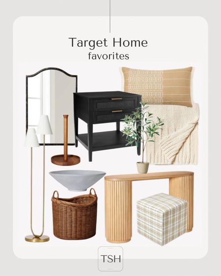 Target home favorites. Living room, bedroom. Upholstered ottoman, throw pillows, nightstand  

#LTKstyletip #LTKfindsunder100